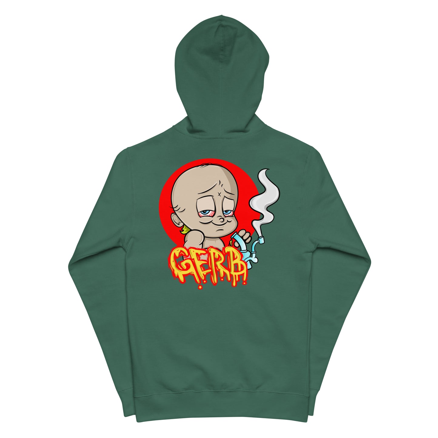 Unisex fleece zip up hoodie (Left Chest Embroidery, Back Logo)