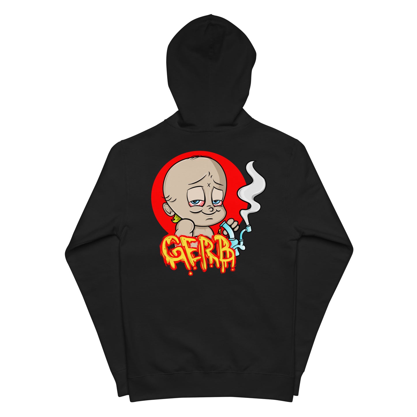 Unisex fleece zip up hoodie (Left Chest Embroidery, Back Logo)