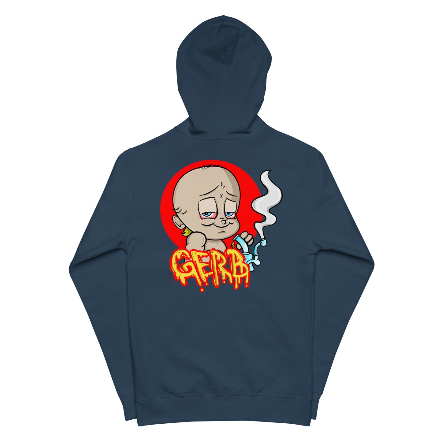 Unisex fleece zip up hoodie (Left Chest Embroidery, Back Logo)