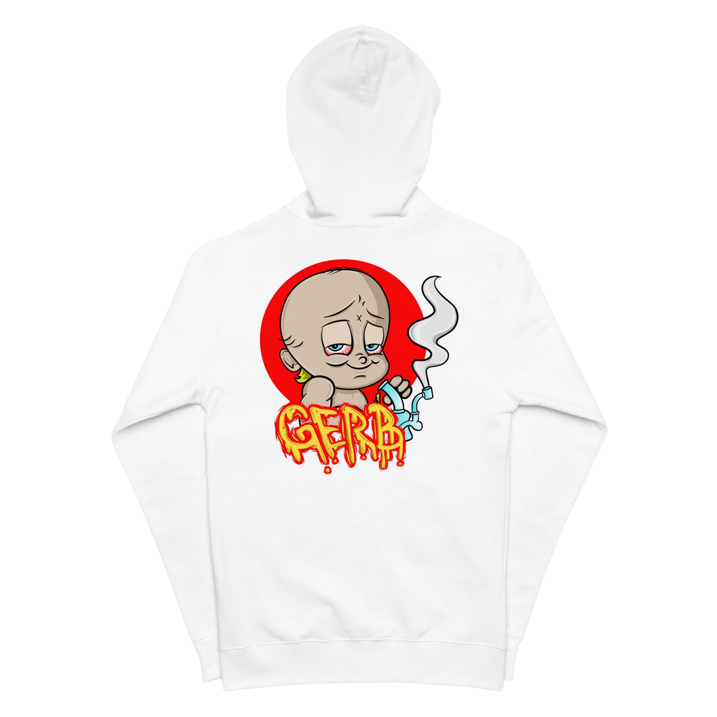 Unisex fleece zip up hoodie (Left Chest Embroidery, Back Logo)
